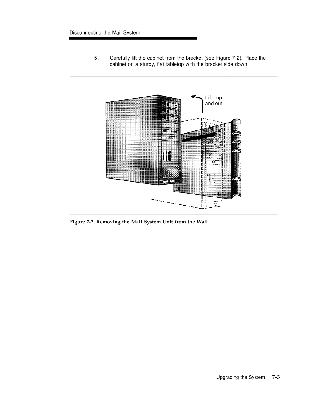 AT&T 3 manual Removing the Mail System Unit from the Wall 