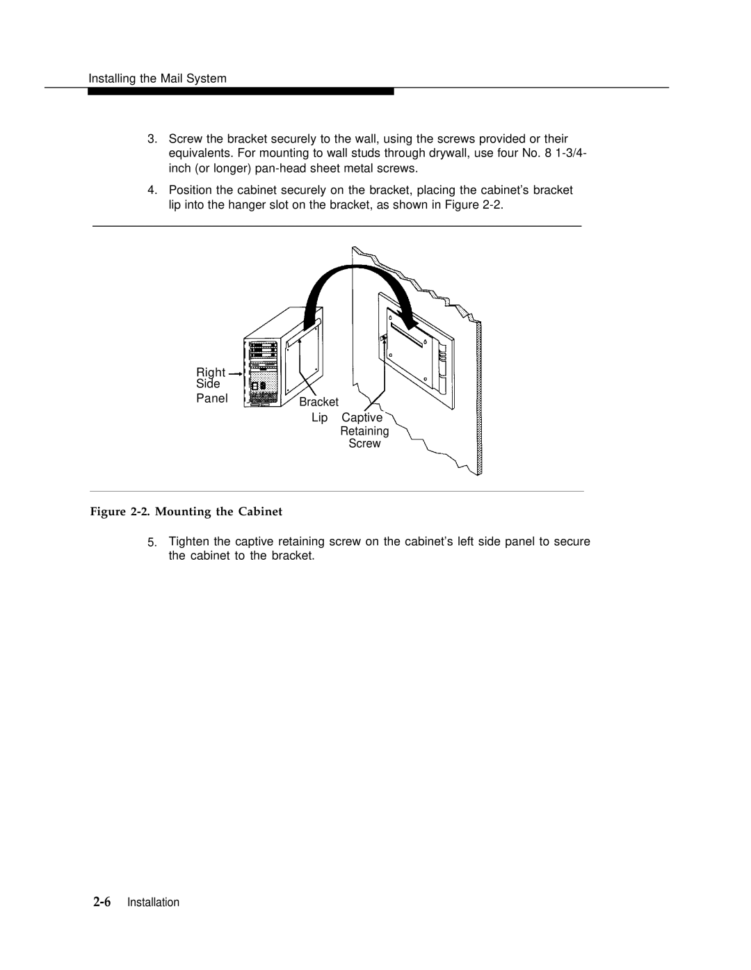 AT&T 3 manual Mounting the Cabinet 