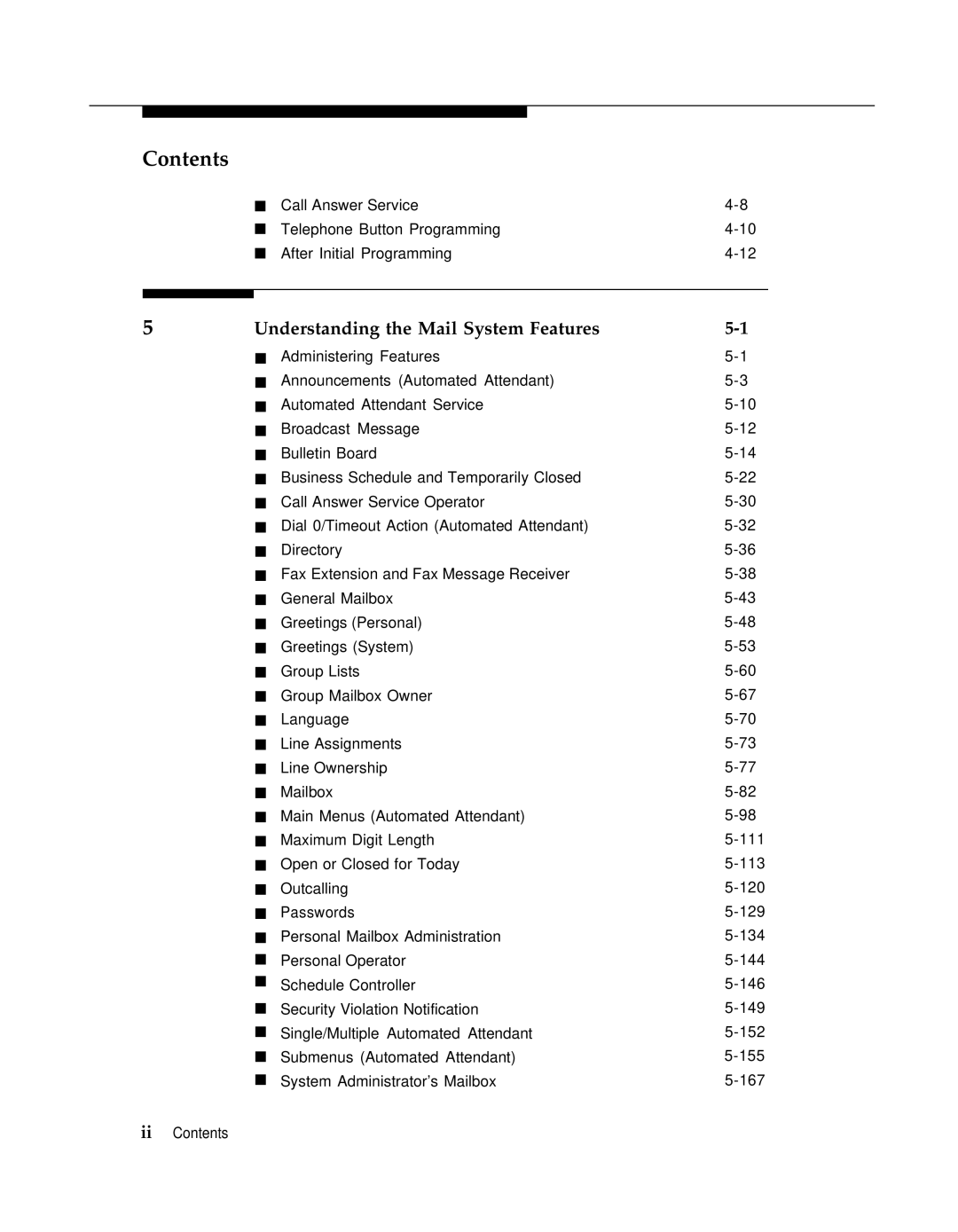 AT&T 3 manual Understanding the Mail System Features 