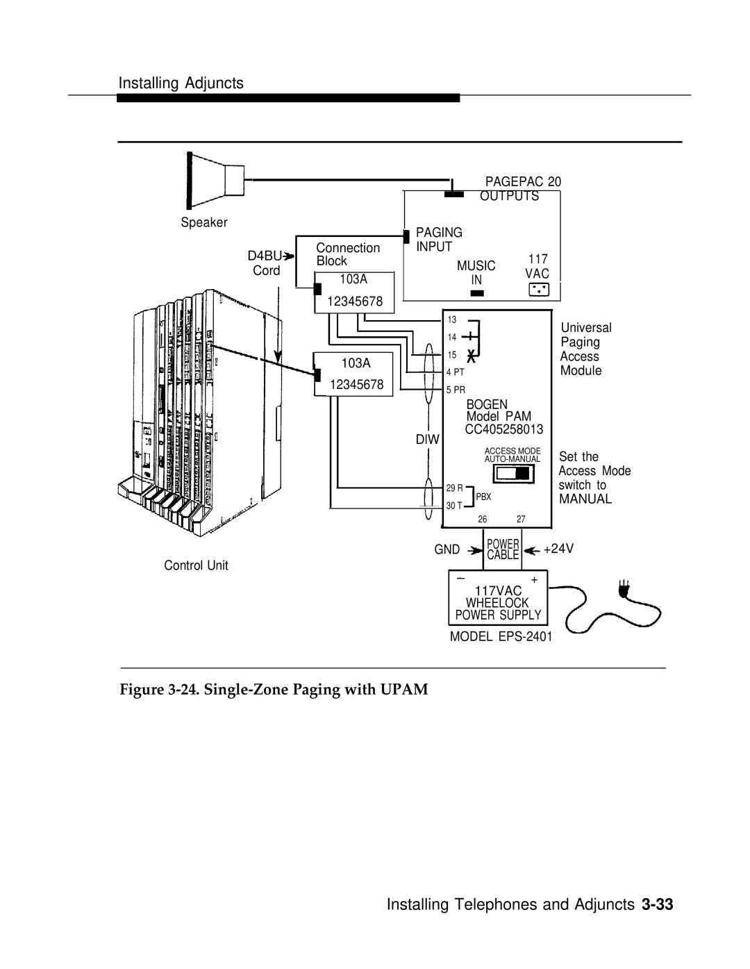 AT&T 3.0 manual Single-Zone Paging with Upam 