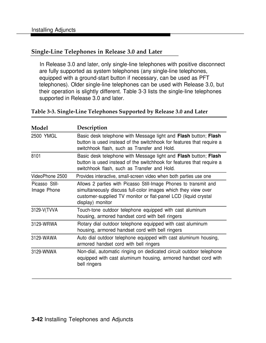 AT&T manual Single-Line Telephones in Release 3.0 and Later 