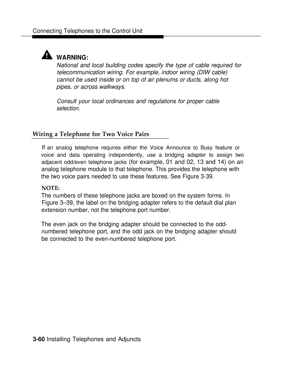 AT&T 3.0 manual Wiring a Telephone for Two Voice Pairs 