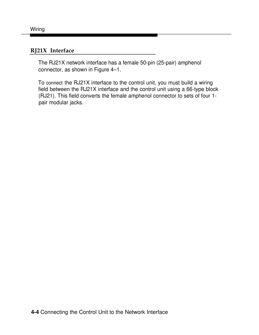 AT&T 3.0 manual RJ21X Interface 