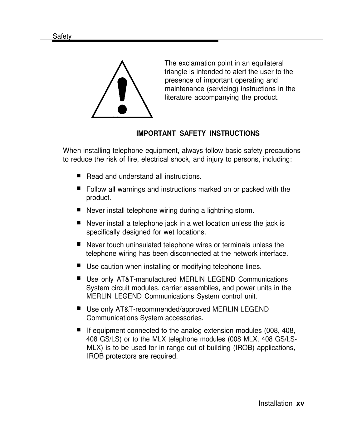 AT&T 3.0 manual Important Safety Instructions 