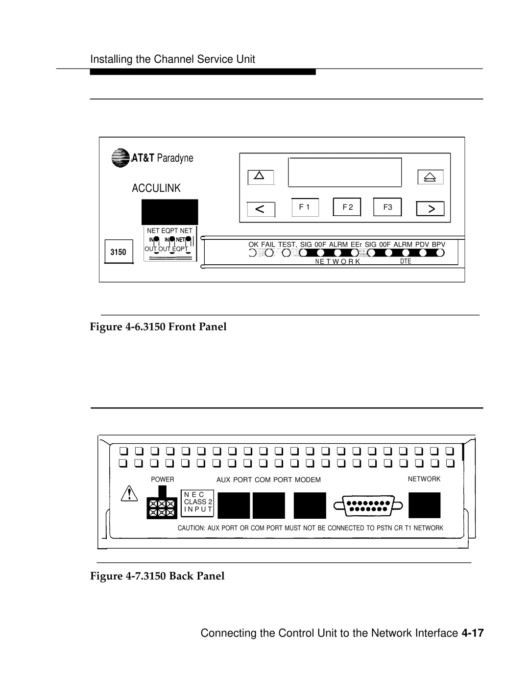 AT&T 3.0 manual Front Panel 