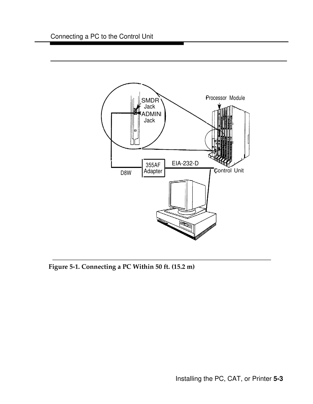 AT&T 3.0 manual Connecting a PC Within 50 ft .2 m 