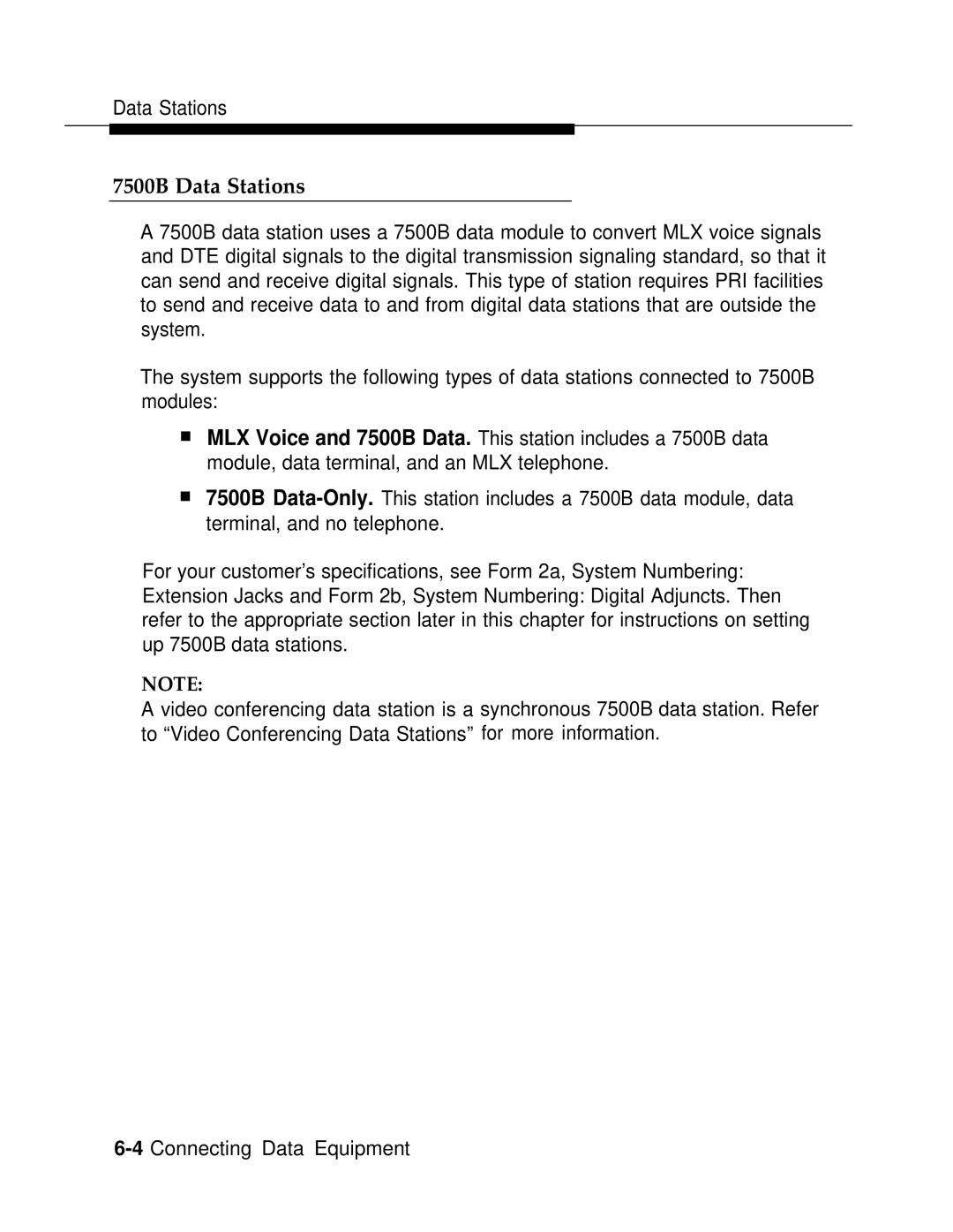 AT&T 3.0 manual 7500B Data Stations 