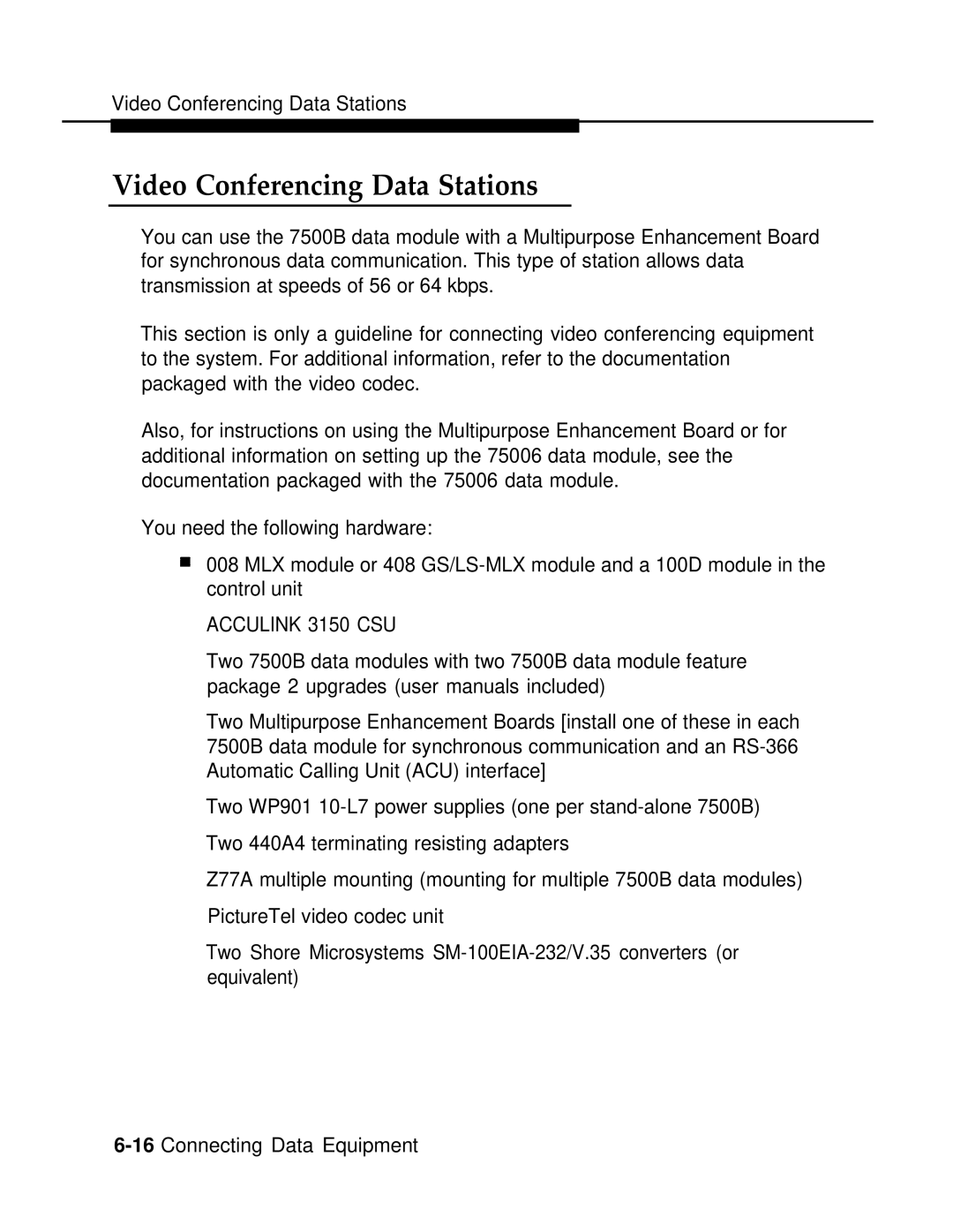 AT&T 3.0 manual Video Conferencing Data Stations, Acculink 3150 CSU 