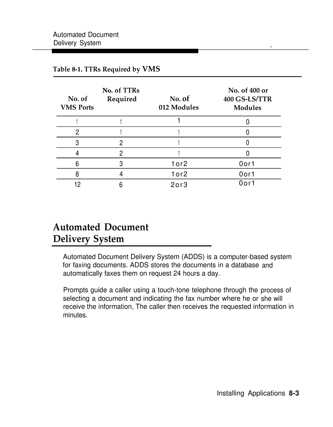 AT&T 3.0 manual Automated Document Delivery System 