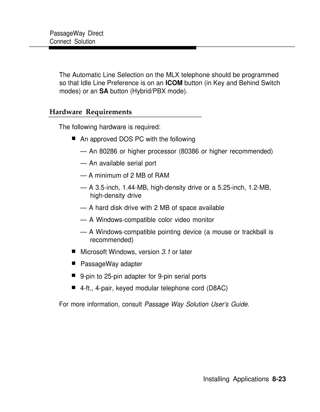 AT&T 3.0 manual Hardware Requirements 