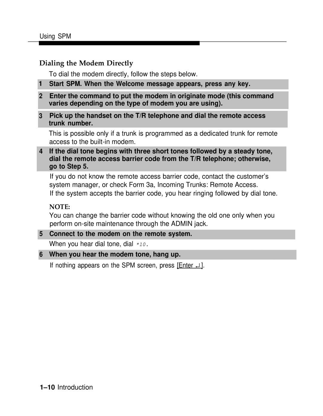 AT&T 3.0 manual Dialing the Modem Directly 