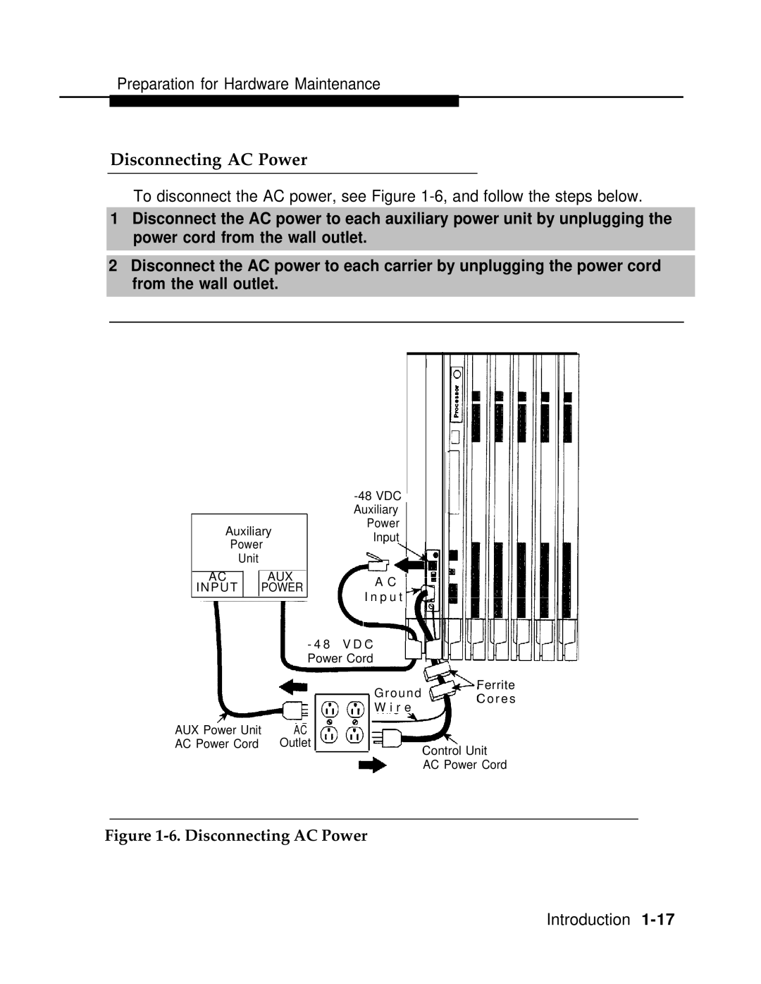 AT&T 3.0 manual Disconnecting AC Power 