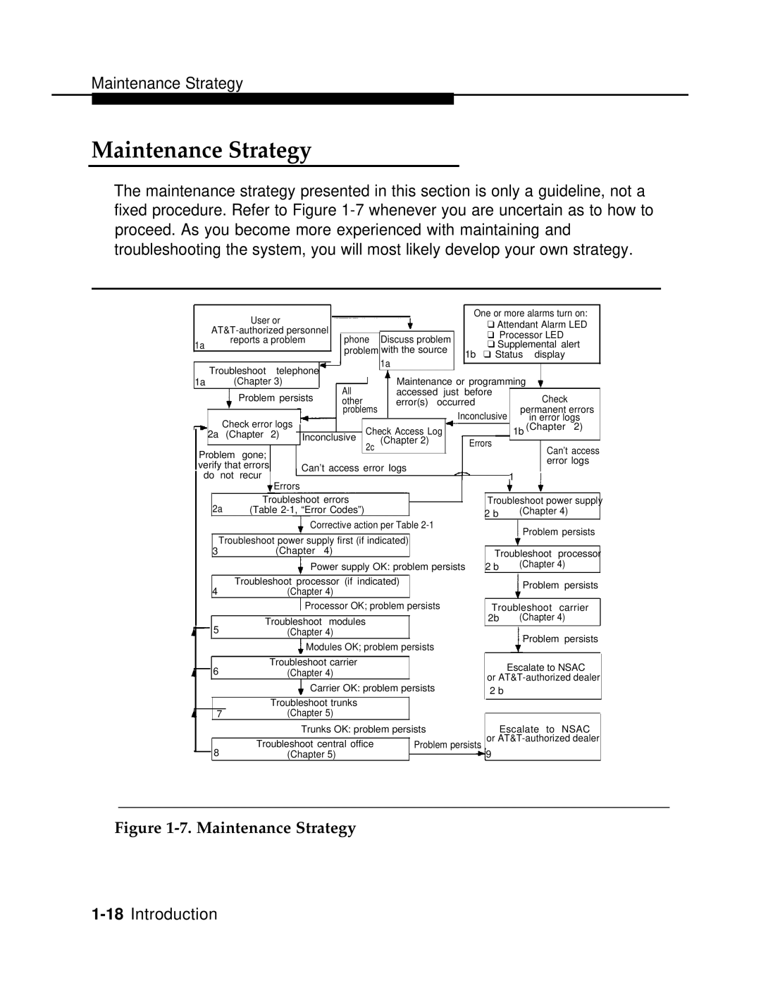 AT&T 3.0 manual Maintenance Strategy 