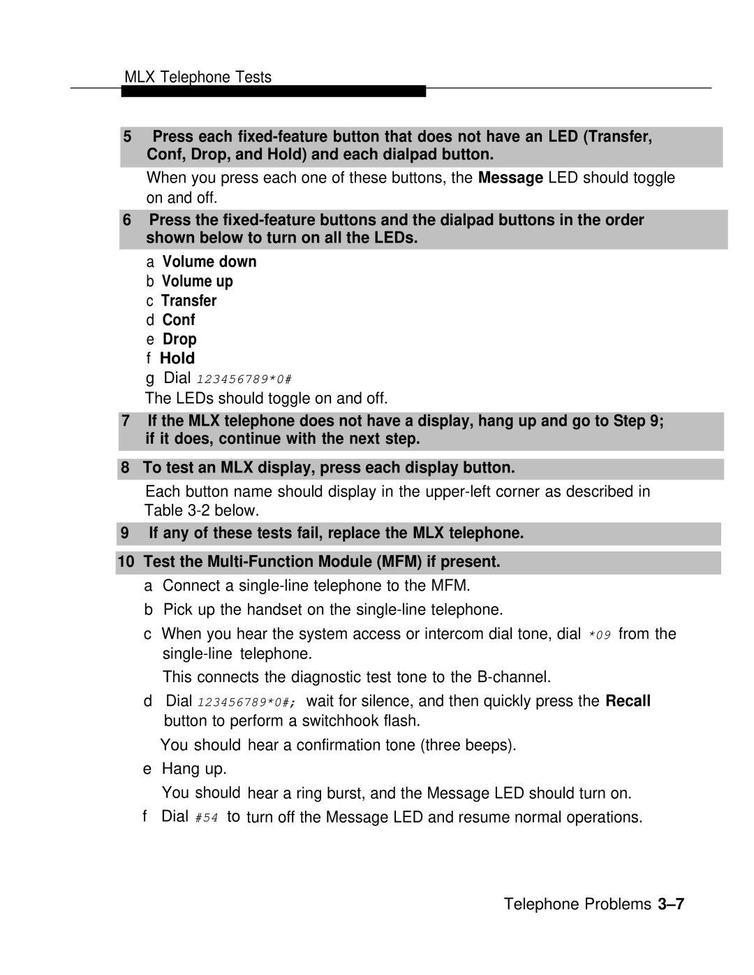 AT&T 3.0 manual LEDs should toggle on and off 