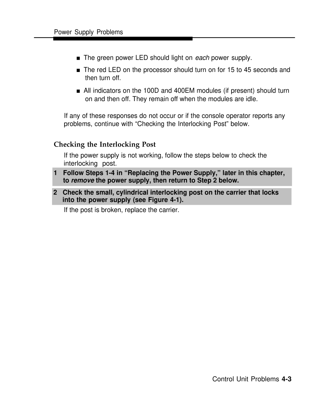 AT&T 3.0 manual Checking the Interlocking Post 