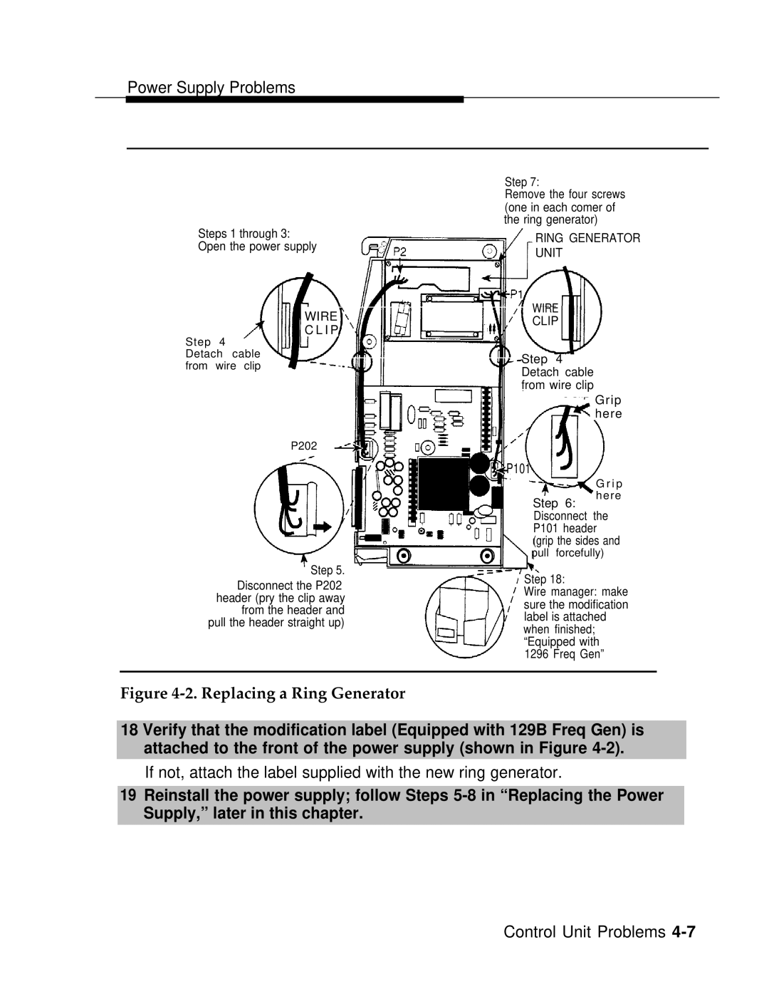 AT&T 3.0 manual Replacing a Ring Generator 