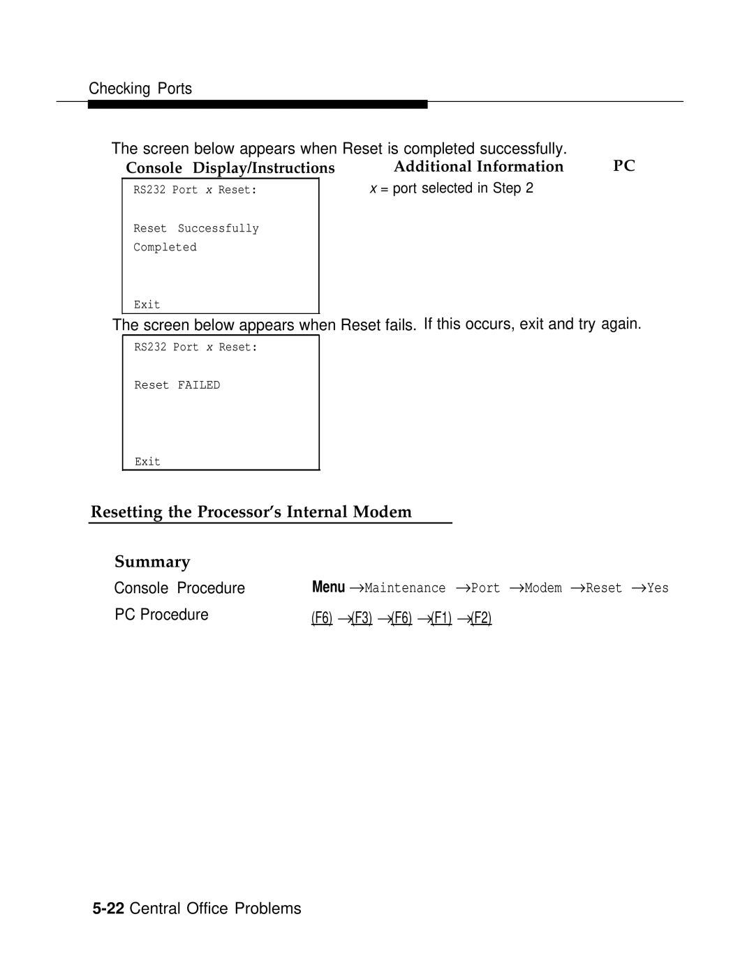 AT&T 3.0 manual Resetting the Processor’s Internal Modem Summary 