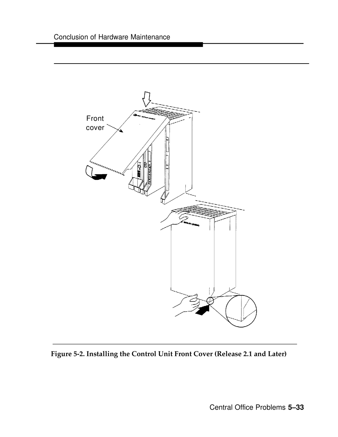 AT&T 3.0 manual Conclusion of Hardware Maintenance Front cover 