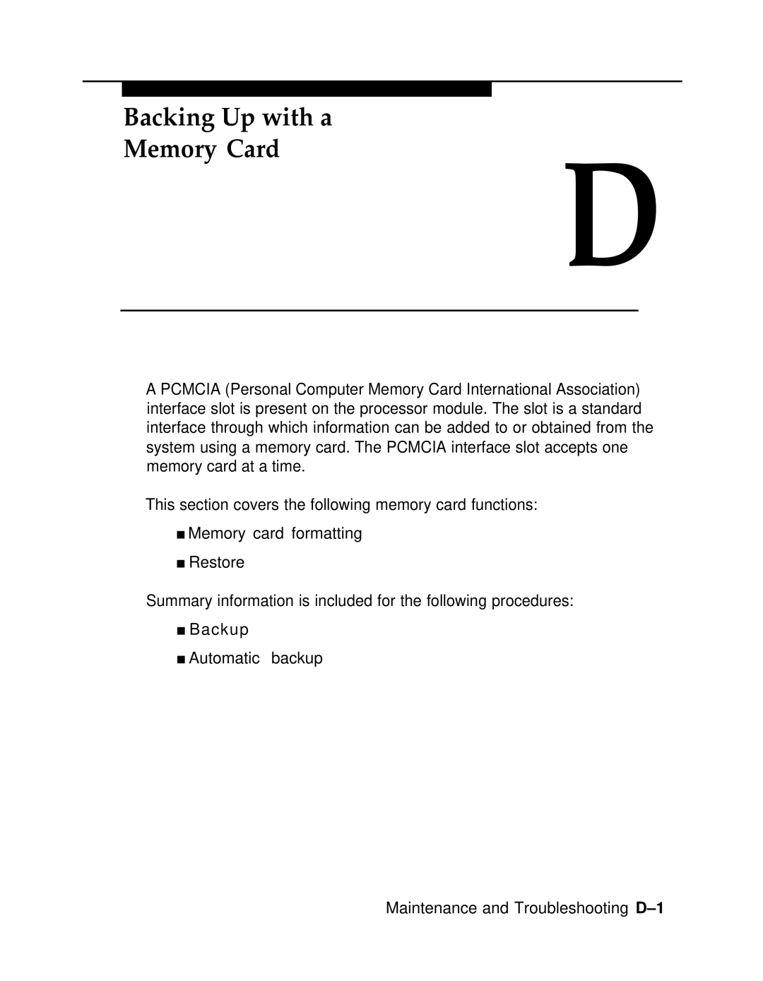 AT&T 3.0 manual Backing Up with a Memory Card 