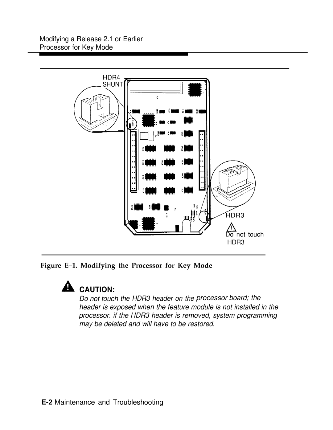 AT&T 3.0 manual Figure E-1. Modifying the Processor for Key Mode 