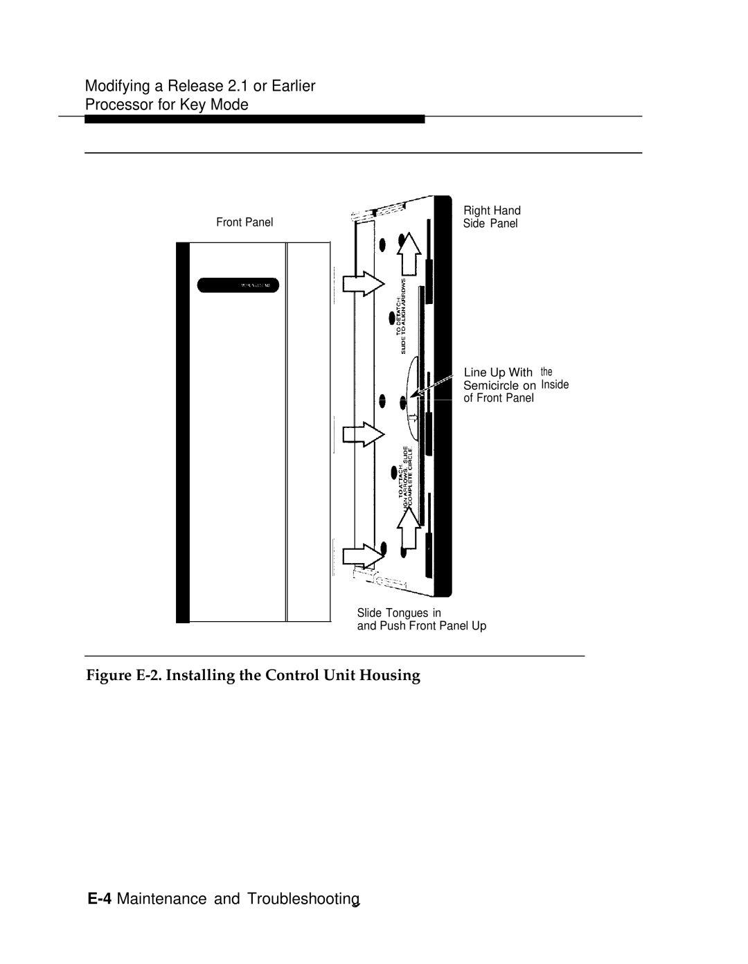 AT&T 3.0 manual Figure E-2. Installing the Control Unit Housing 