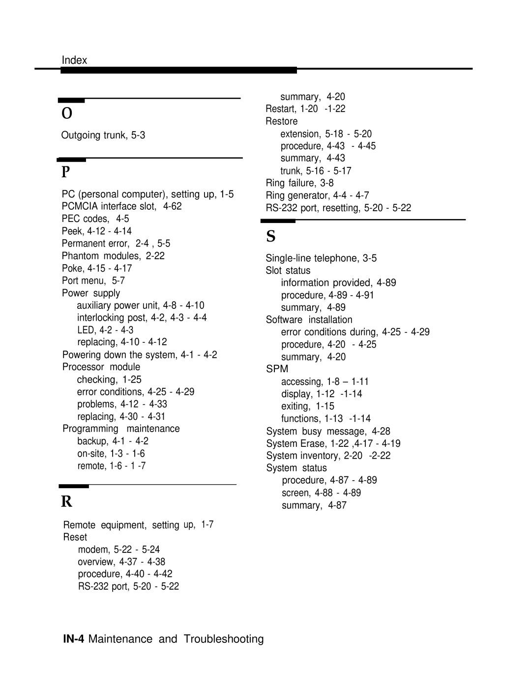 AT&T 3.0 manual IN-4Maintenance and Troubleshooting 