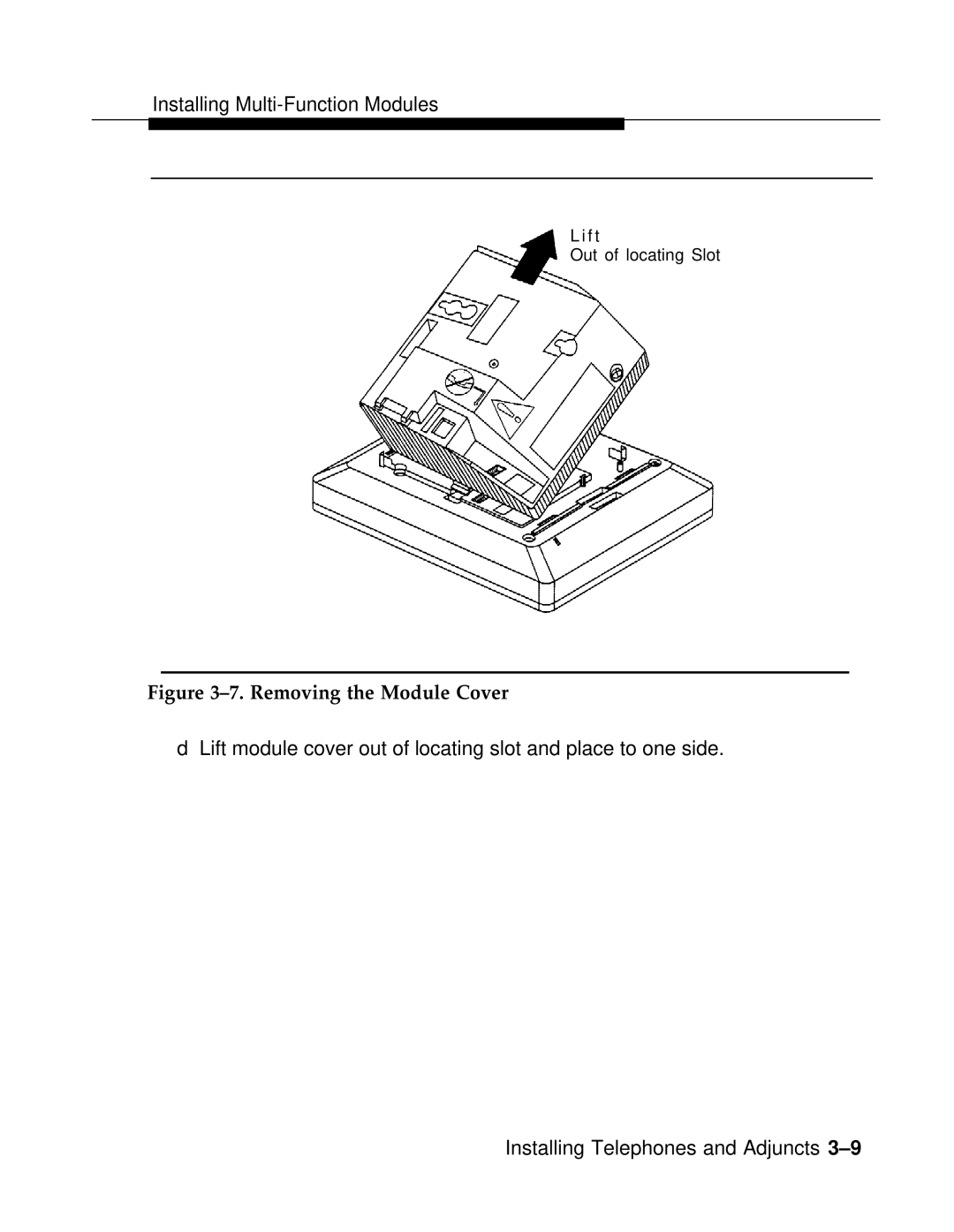 AT&T 3.0 manual Removing the Module Cover 