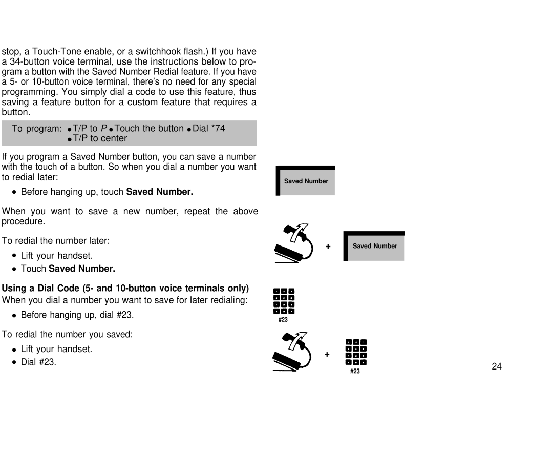 AT&T 1030, 3070 manual When you dial a number you want to save for later redialing 