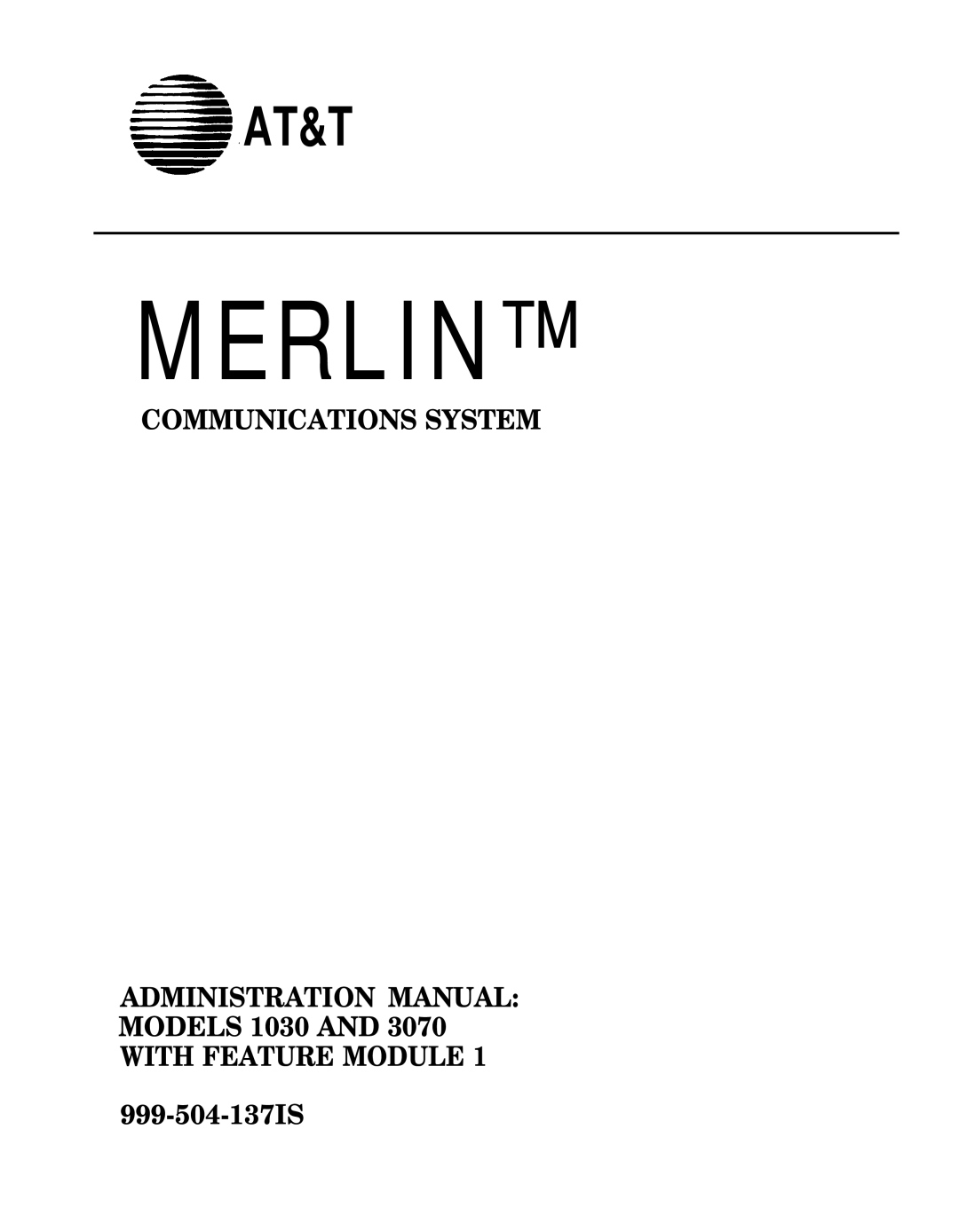 AT&T 1030, 3070 manual Merlin 