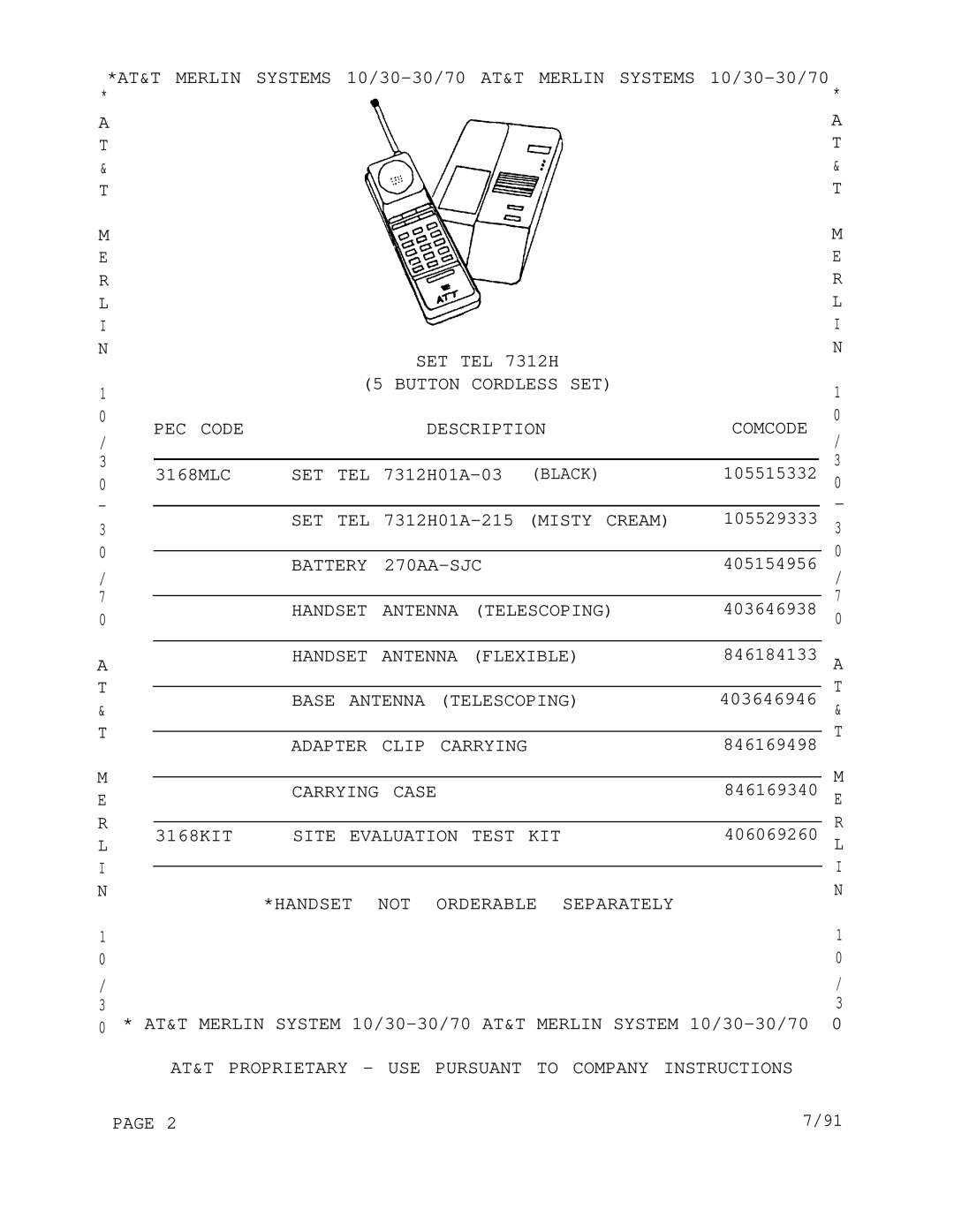 AT&T 1030, 3070 manual At&T 