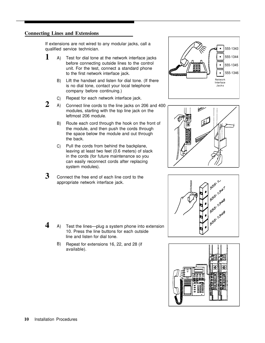 AT&T 3.1 manual Connecting Lines and Extensions 