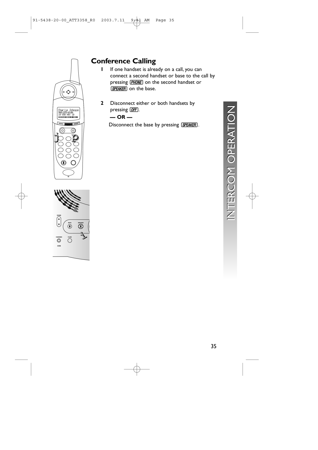 AT&T 3358 user manual Conference Calling 