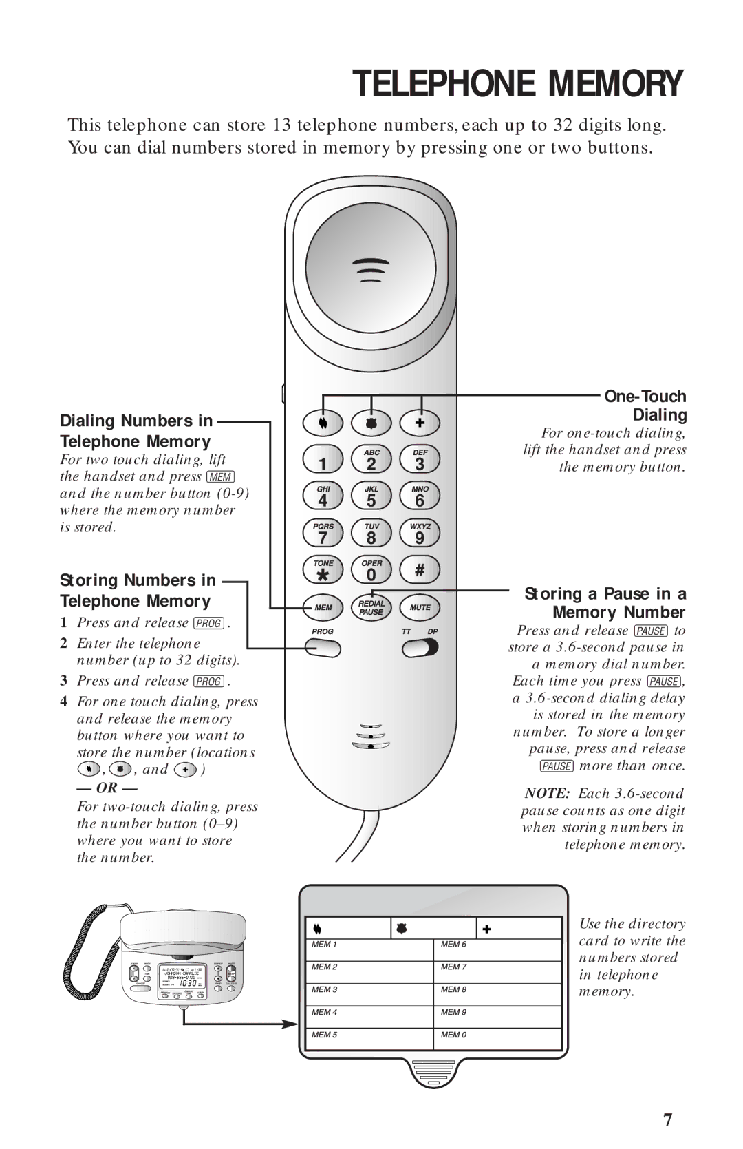 AT&T 360 user manual Dialing Numbers in Telephone Memory 