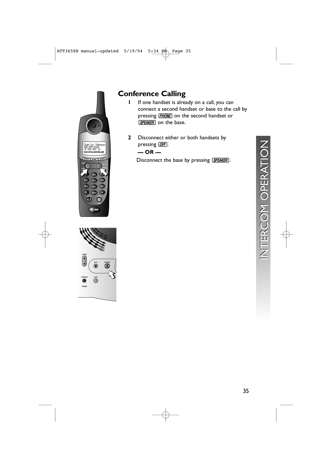 AT&T 3658B user manual Conference Calling 