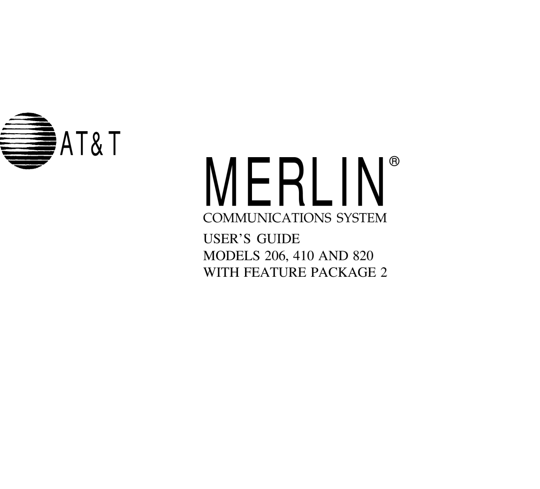 AT&T 410 820 manual Merlin 