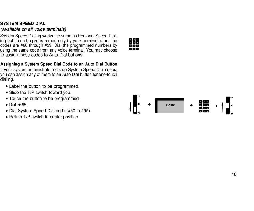 AT&T 410 820 manual Assigning a System Speed Dial Code to an Auto Dial Button 