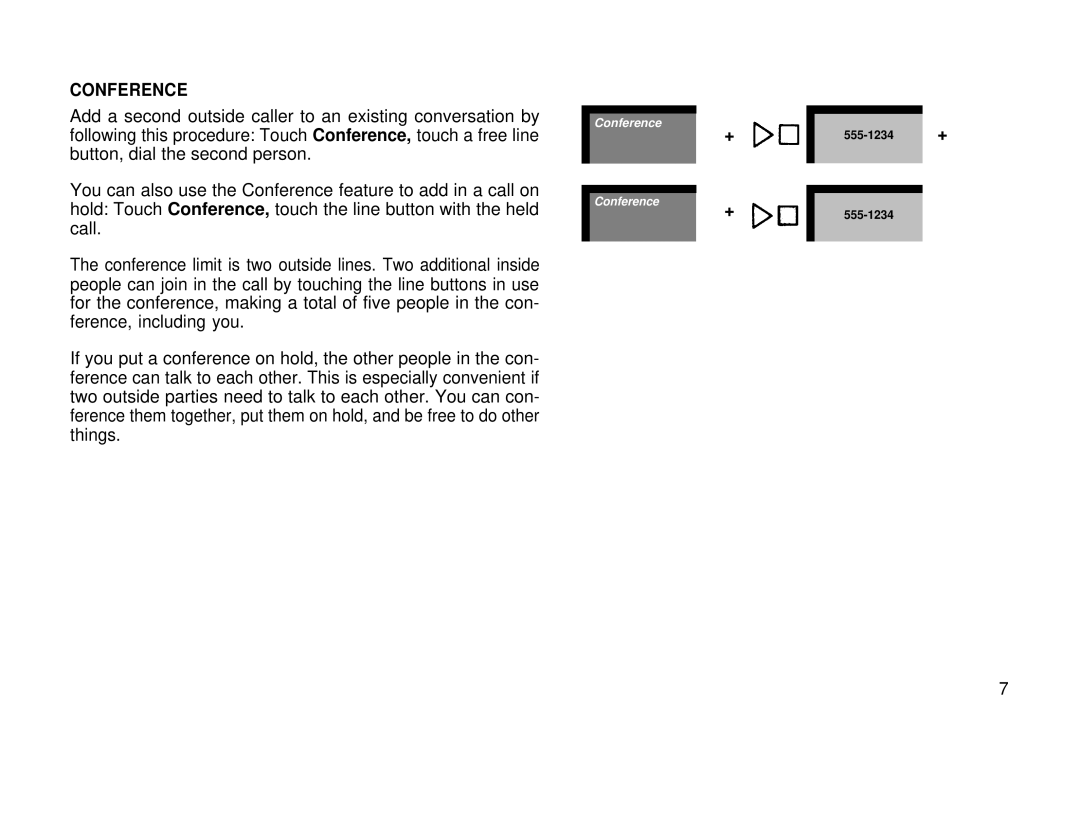 AT&T 410 820 manual Conference 