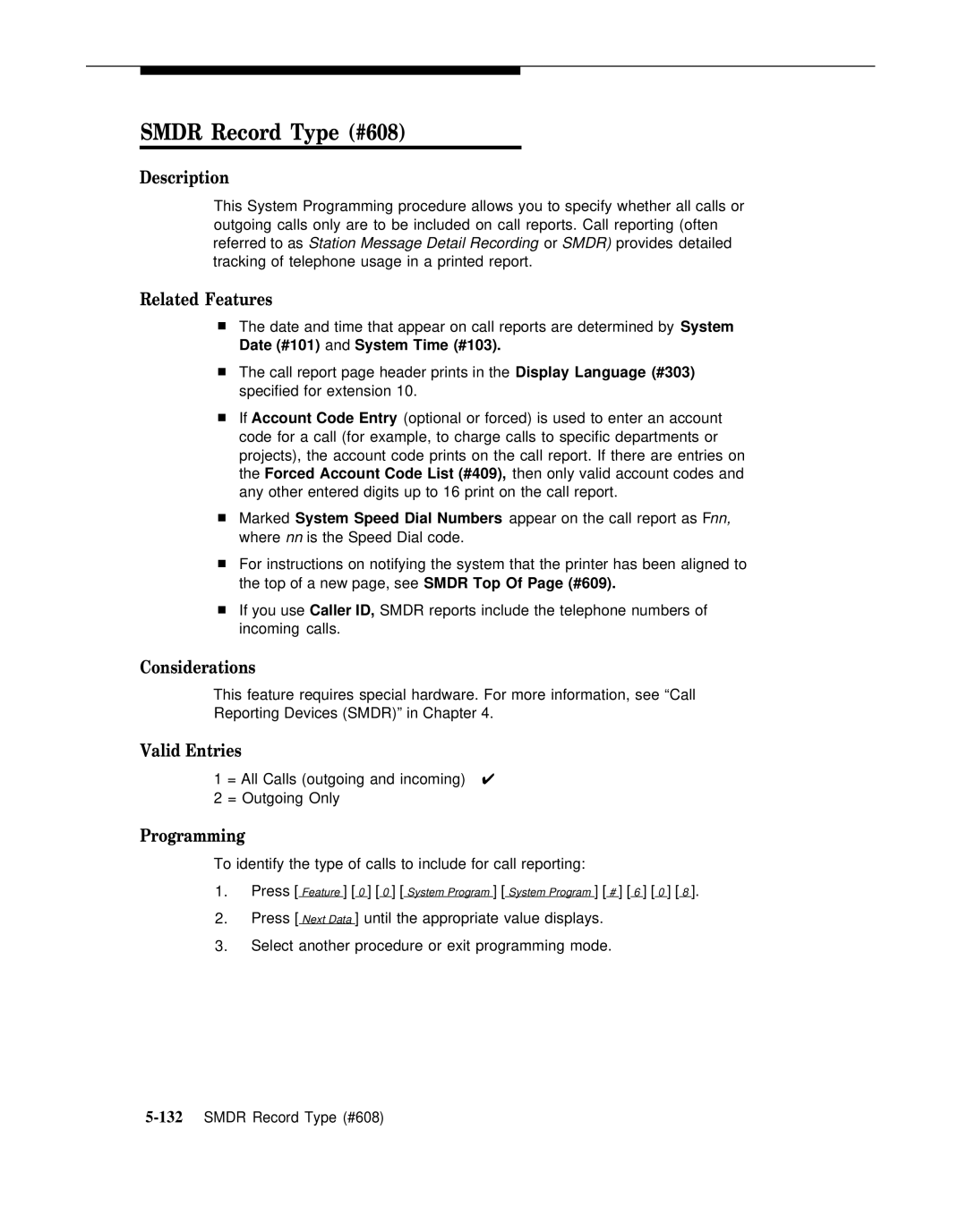 AT&T 518-455-317 manual Smdr Record Type #608 