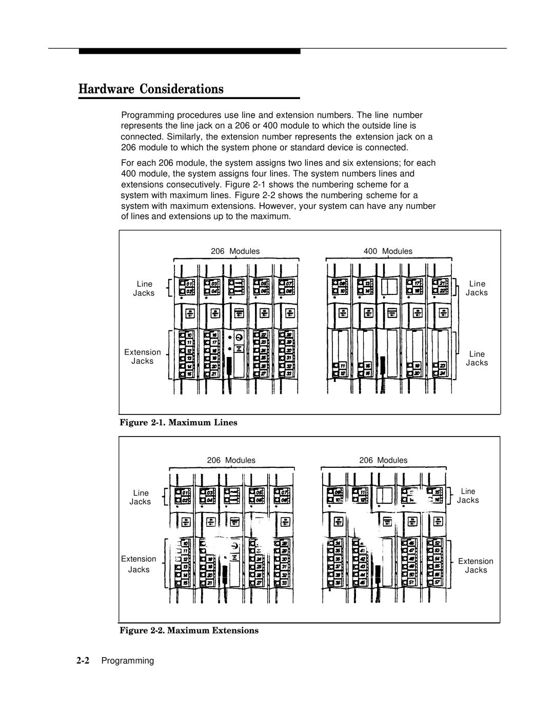 AT&T 518-455-317 manual Hardware Considerations, Maximum Lines 