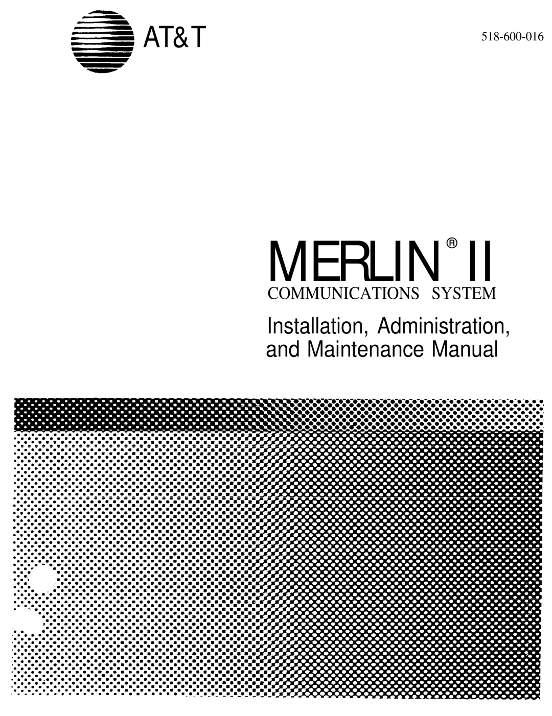 AT&T 518-600-016 manual Merlin 