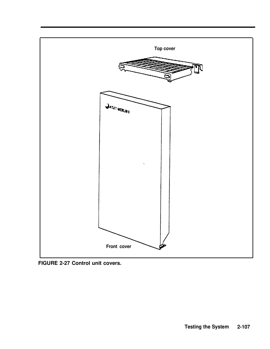 AT&T 518-600-016 manual Control unit covers Testing the System 