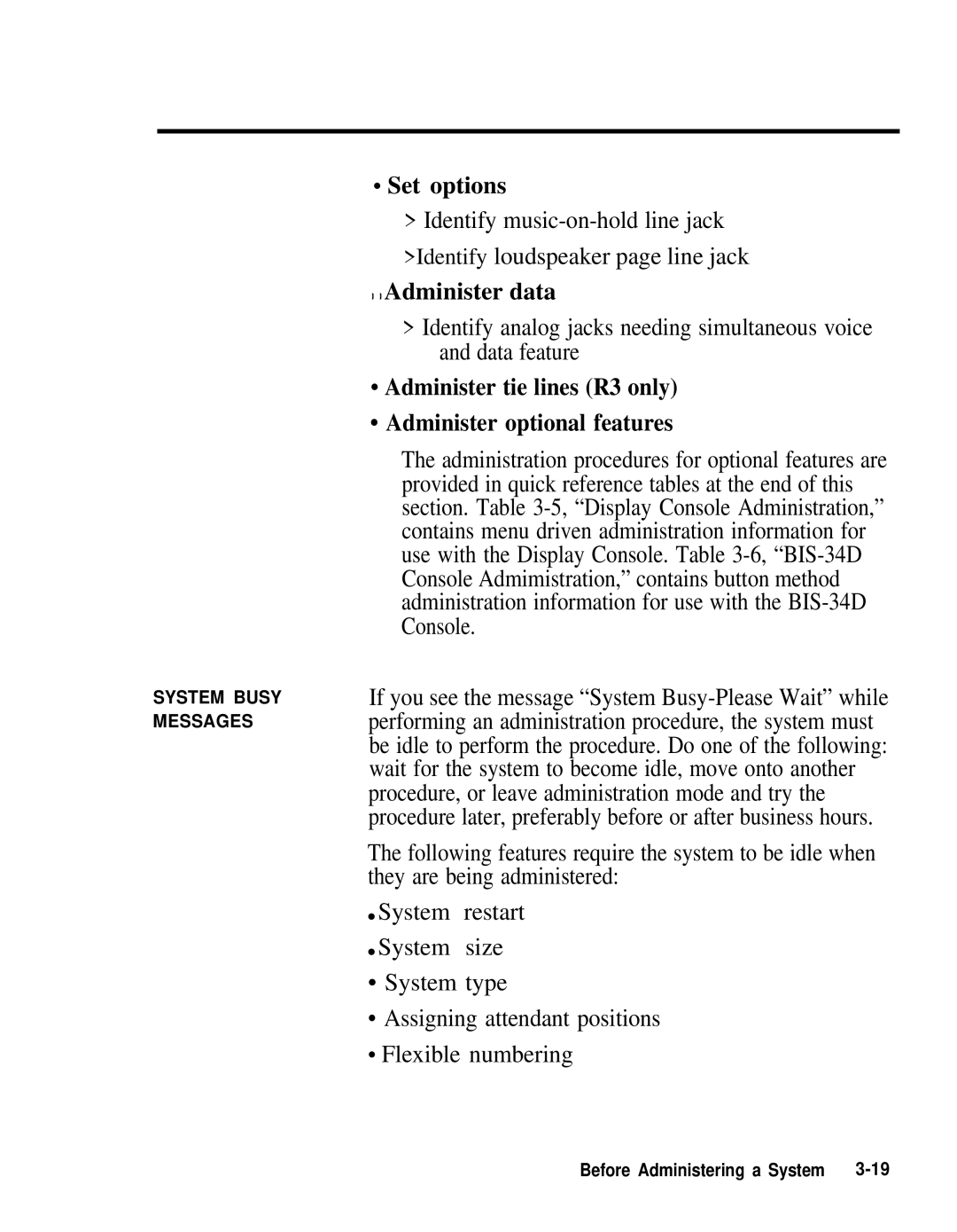 AT&T 518-600-016 manual Set options 