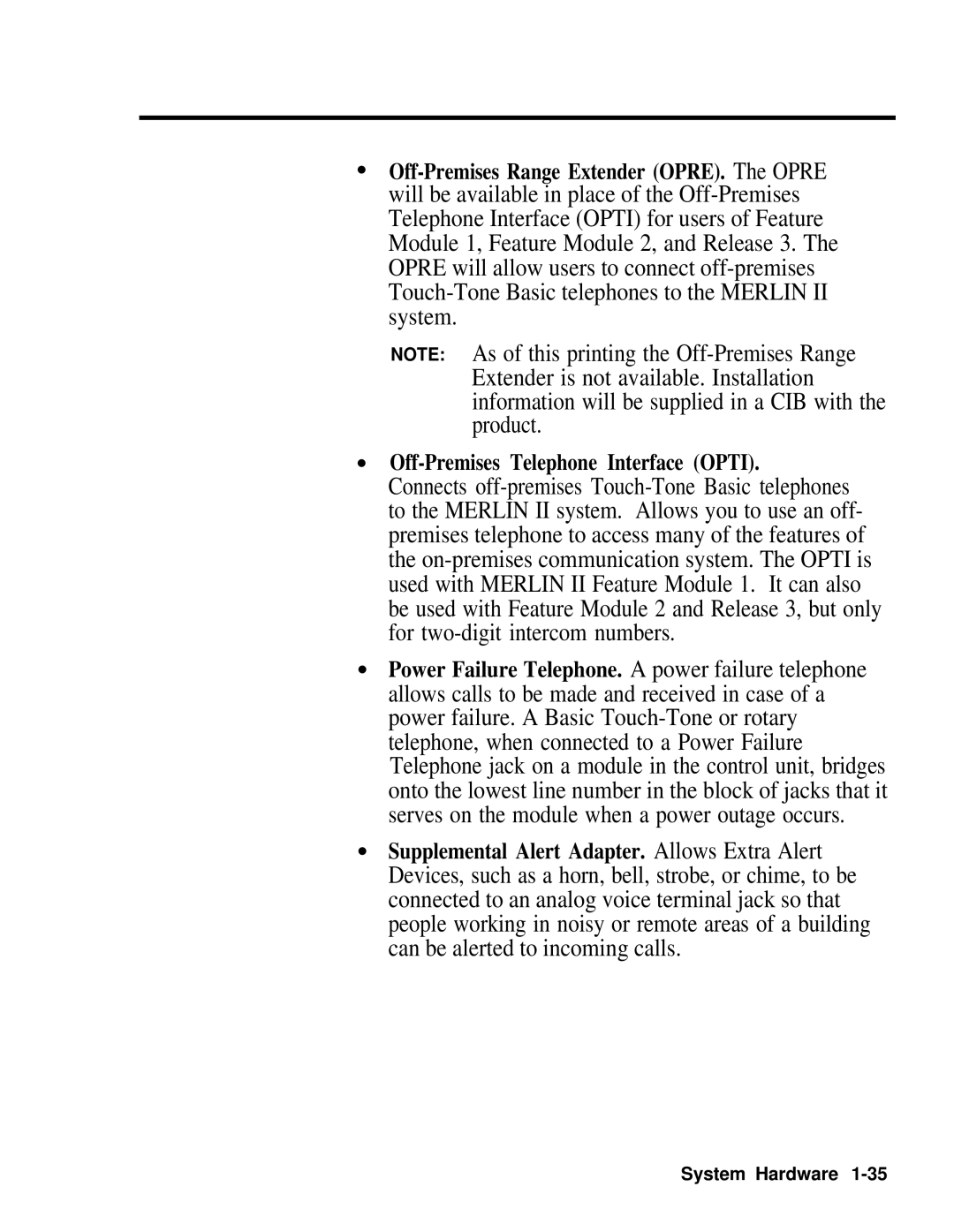 AT&T 518-600-016 manual System Hardware 