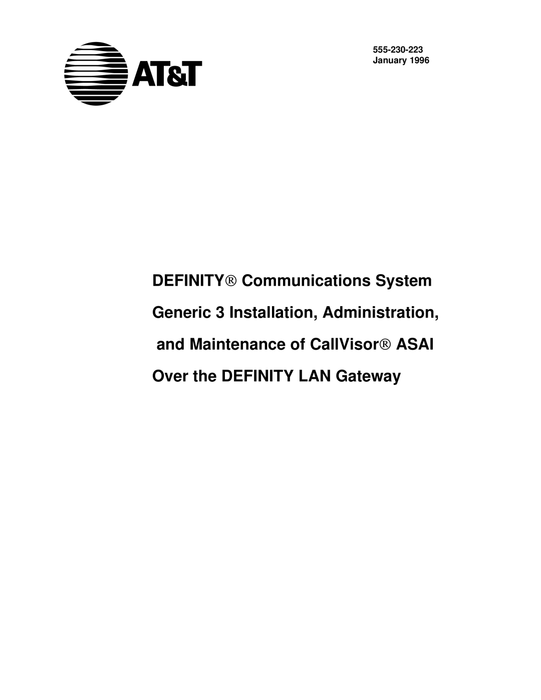 AT&T 555-230-223 manual January 