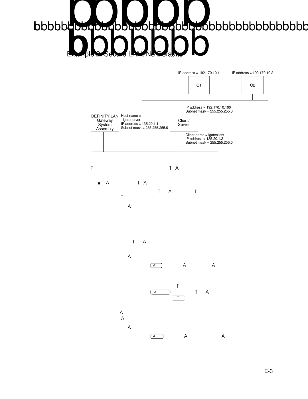 AT&T 555-230-223 manual Example 2. Secure LAN, No Defaults 