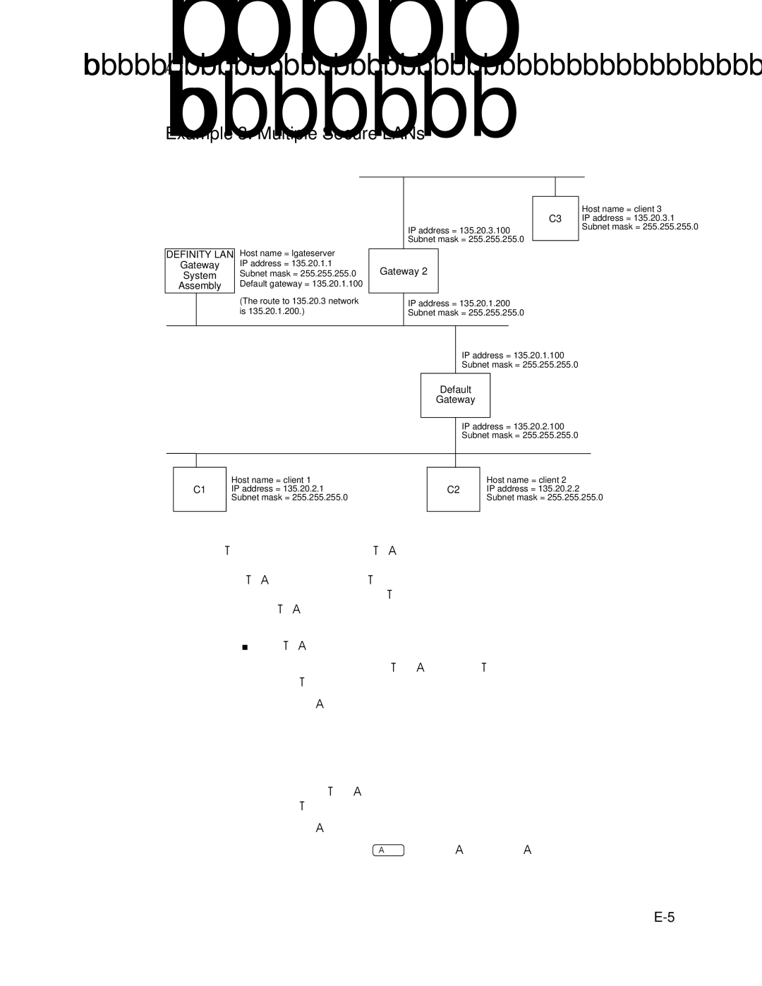 AT&T 555-230-223 manual Example 3. Multiple Secure LANs, Gateway 