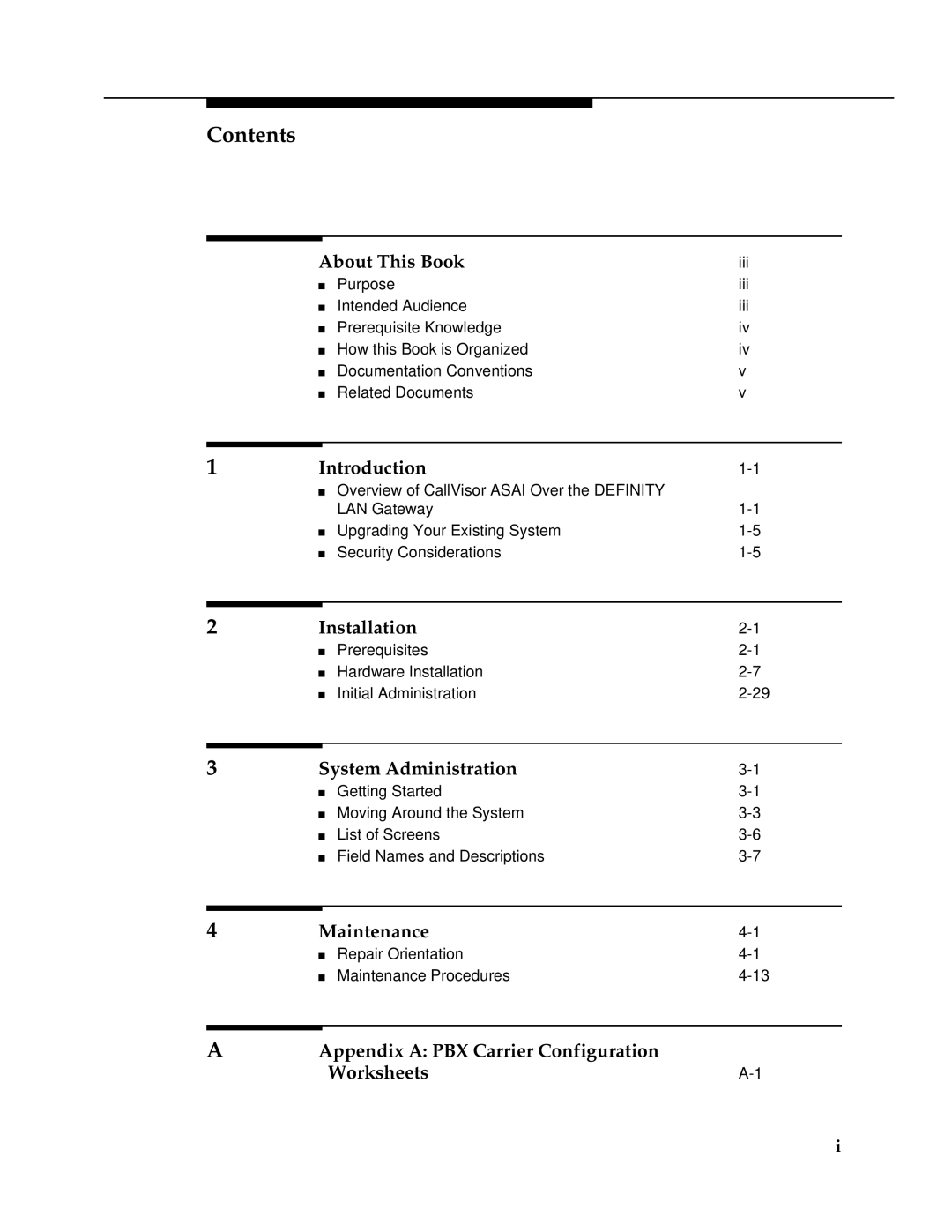 AT&T 555-230-223 manual Contents 