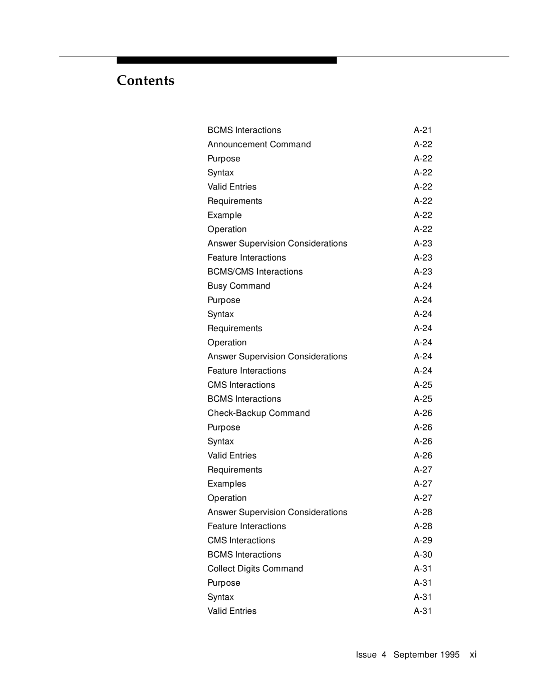 AT&T 555-230-520 manual Contents 