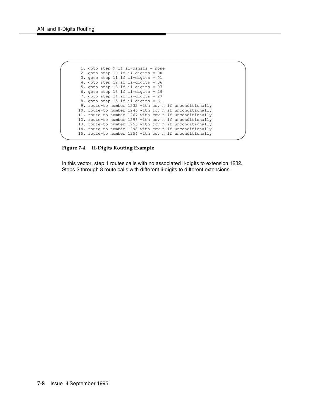 AT&T 555-230-520 manual II-Digits Routing Example 