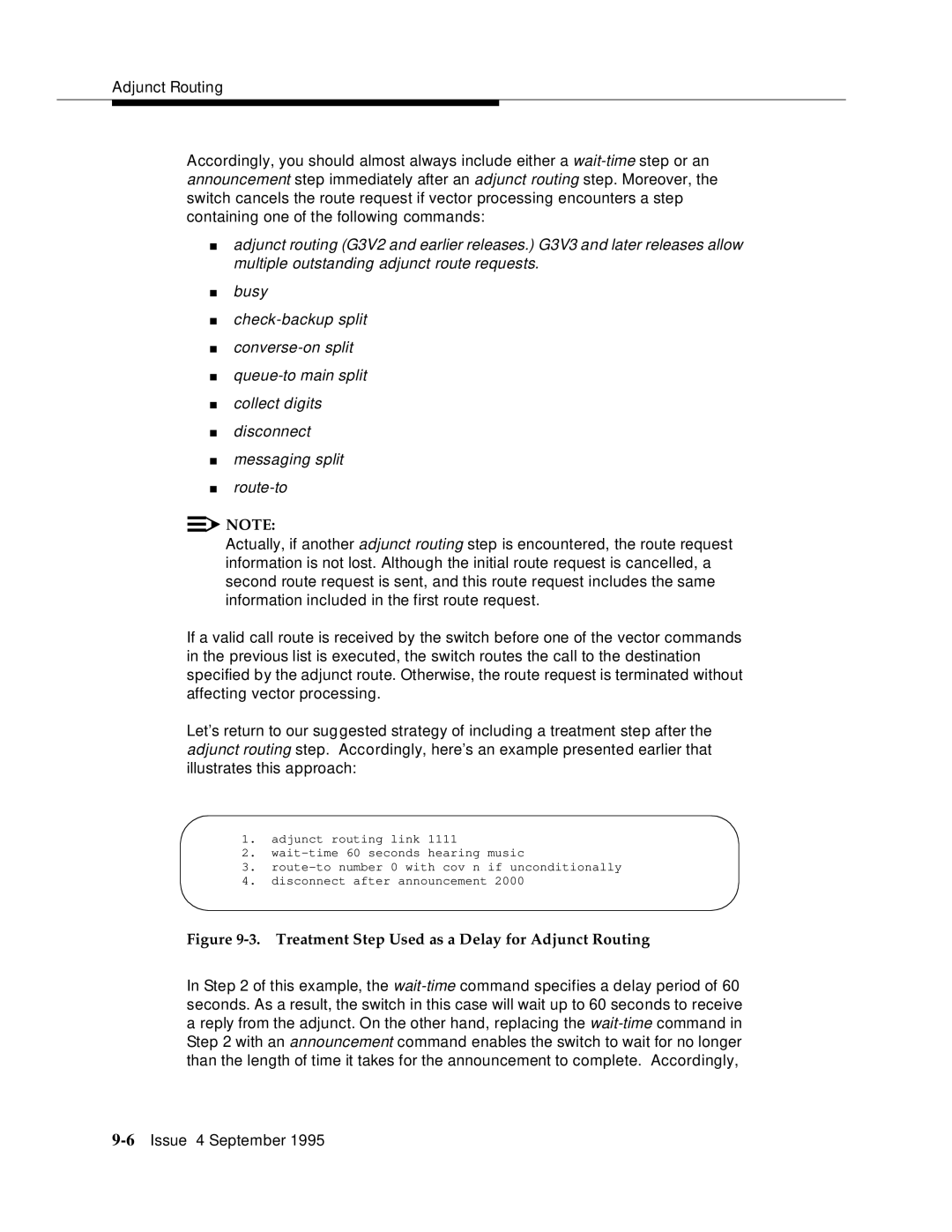 AT&T 555-230-520 manual Treatment Step Used as a Delay for Adjunct Routing 